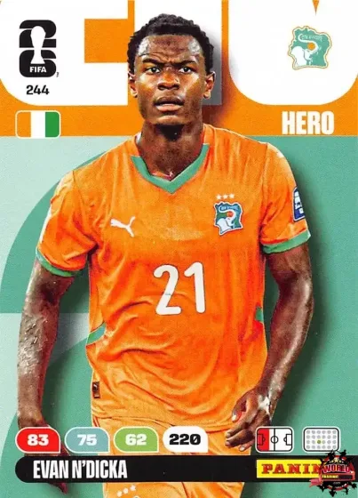 244 Evan N'Dicka Panini Adrenalyn XL World Cup 2026 2026 244 Evan N'Dicka Panini Adrenalyn XL World Cup 2026 2026