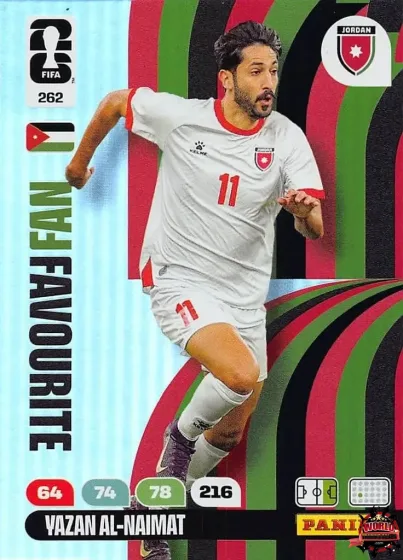 262 Yazan Al-Naimat Panini Adrenalyn XL World Cup 2026 2026 262 Yazan Al-Naimat Panini Adrenalyn XL World Cup 2026 2026