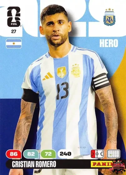 27 Cristian Romero Panini Adrenalyn XL World Cup 2026 2026 27 Cristian Romero Panini Adrenalyn XL World Cup 2026 2026