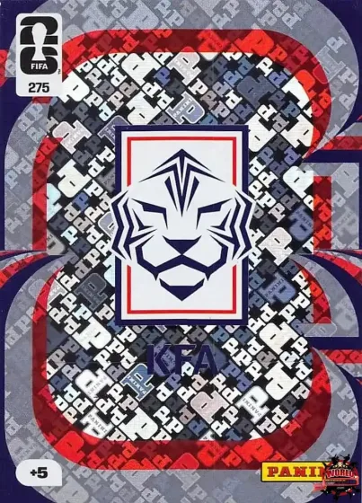 275 Південна Корея — емблема Panini Adrenalyn XL World Cup 2026 2026 275 Південна Корея — емблема Panini Adrenalyn XL World Cup 2026 2026
