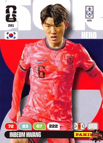 281 Inbeom Hwang Panini Adrenalyn XL World Cup 2026 2026 281 Inbeom Hwang Panini Adrenalyn XL World Cup 2026 2026