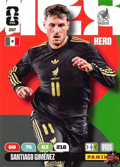 297 Santiago Giménez Panini Adrenalyn XL World Cup 2026 2026 297 Santiago Giménez Panini Adrenalyn XL World Cup 2026 2026