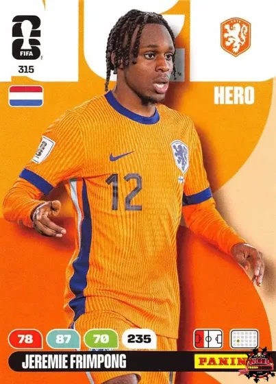 315 Jeremie Frimpong Panini Adrenalyn XL World Cup 2026 2026 315 Jeremie Frimpong Panini Adrenalyn XL World Cup 2026 2026
