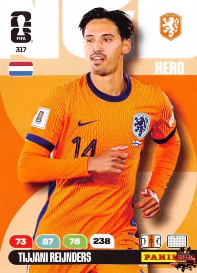317 Tijjani Reijnders Panini Adrenalyn XL World Cup 2026 2026 317 Tijjani Reijnders Panini Adrenalyn XL World Cup 2026 2026