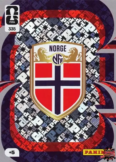 335 Норвегія — емблема Panini Adrenalyn XL World Cup 2026 2026 335 Норвегія — емблема Panini Adrenalyn XL World Cup 2026 2026