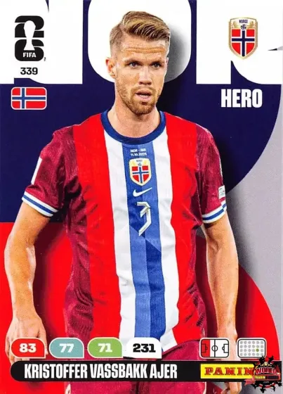 339 Kristoffer Vassbakk Ajer Panini Adrenalyn XL World Cup 2026 2026 339 Kristoffer Vassbakk Ajer Panini Adrenalyn XL World Cup 2026 2026
