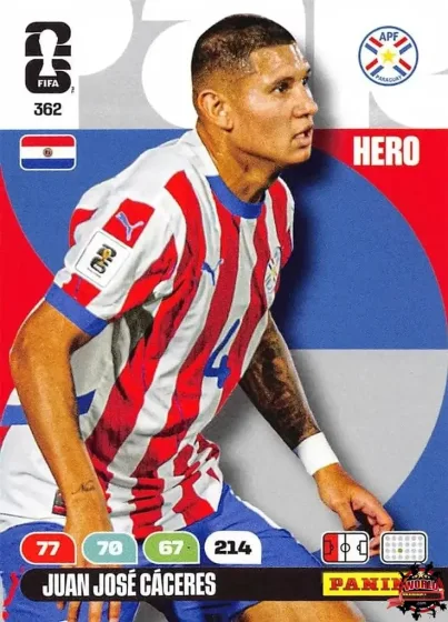 362 Juan José Cáceres Panini Adrenalyn XL World Cup 2026 2026 362 Juan José Cáceres Panini Adrenalyn XL World Cup 2026 2026