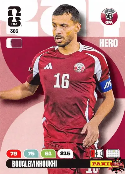 386 Boualem Khoukhi Panini Adrenalyn XL World Cup 2026 2026 386 Boualem Khoukhi Panini Adrenalyn XL World Cup 2026 2026