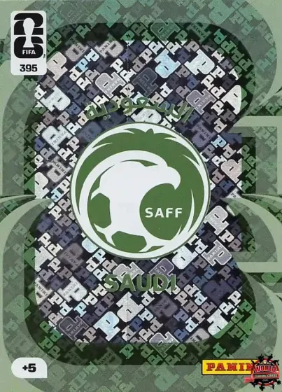 395 Саудівська Аравія — емблема Panini Adrenalyn XL World Cup 2026 2026 395 Саудівська Аравія — емблема Panini Adrenalyn XL World Cup 2026 2026