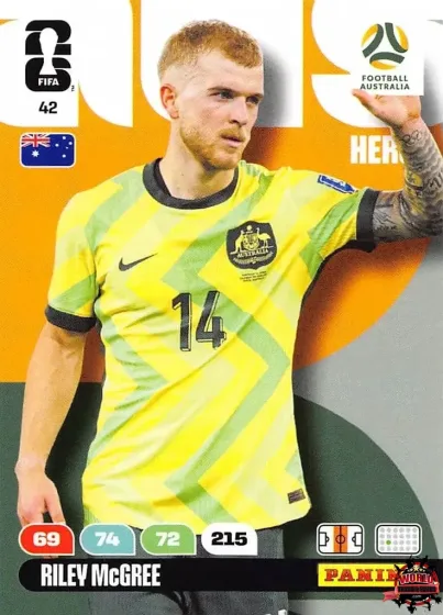42 Riley McGree Panini Adrenalyn XL World Cup 2026 2026 42 Riley McGree Panini Adrenalyn XL World Cup 2026 2026