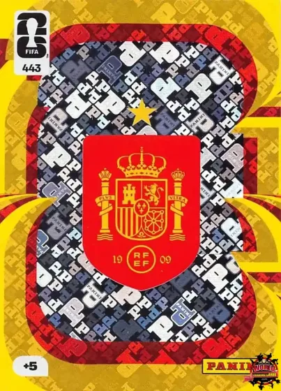 443 Іспанія — емблема Panini Adrenalyn XL World Cup 2026 2026 443 Іспанія — емблема Panini Adrenalyn XL World Cup 2026 2026