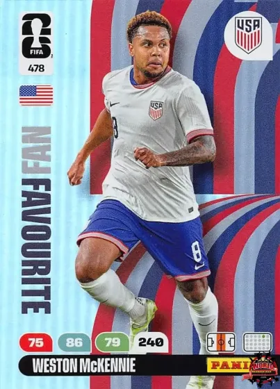 478 Weston McKennie Panini Adrenalyn XL World Cup 2026 2026 478 Weston McKennie Panini Adrenalyn XL World Cup 2026 2026