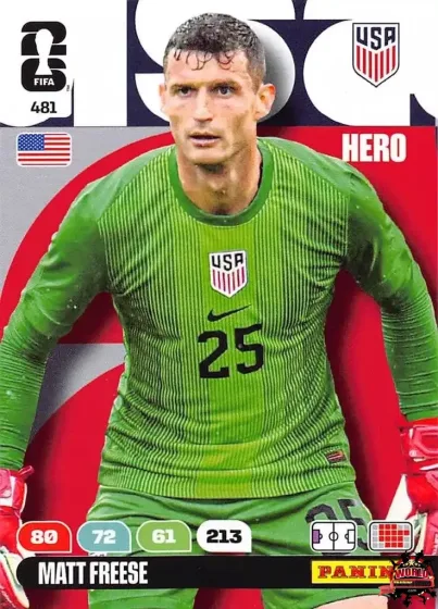 481 Matt Freese Panini Adrenalyn XL World Cup 2026 2026 481 Matt Freese Panini Adrenalyn XL World Cup 2026 2026