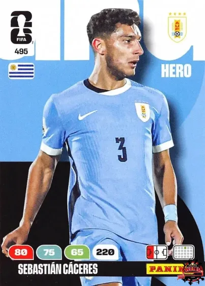 495 Sebastián Cáceres Panini Adrenalyn XL World Cup 2026 2026 495 Sebastián Cáceres Panini Adrenalyn XL World Cup 2026 2026