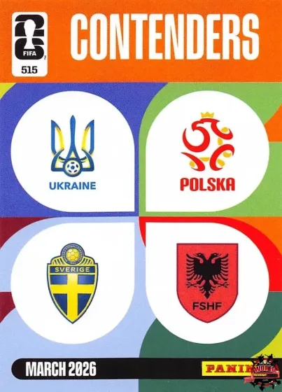 515 UKR/SWE - POL/ALB Panini Adrenalyn XL World Cup 2026 2026 515 UKR/SWE - POL/ALB Panini Adrenalyn XL World Cup 2026 2026