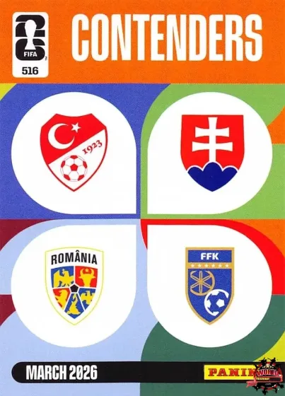 516 TUR/ROU - SVK/KOS Panini Adrenalyn XL World Cup 2026 2026 516 TUR/ROU - SVK/KOS Panini Adrenalyn XL World Cup 2026 2026