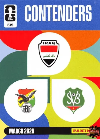 519 SUR/BOL - IRQ Panini Adrenalyn XL World Cup 2026 2026 519 SUR/BOL - IRQ Panini Adrenalyn XL World Cup 2026 2026