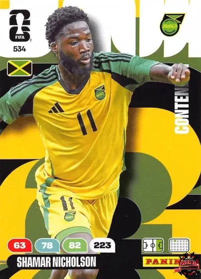 534 Shamar Nicholson Panini Adrenalyn XL World Cup 2026 2026 534 Shamar Nicholson Panini Adrenalyn XL World Cup 2026 2026