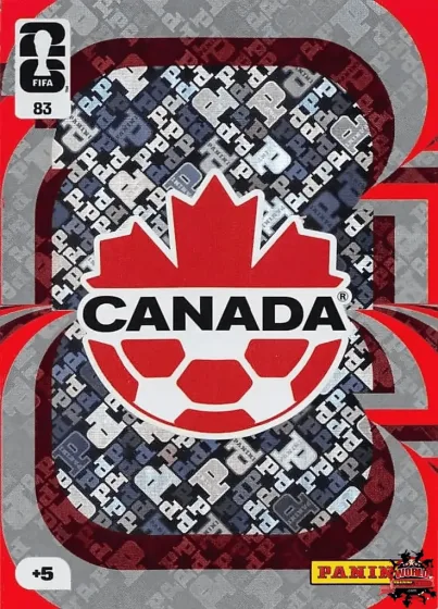 83 Канада — емблема Panini Adrenalyn XL World Cup 2026 2026 83 Канада — емблема Panini Adrenalyn XL World Cup 2026 2026
