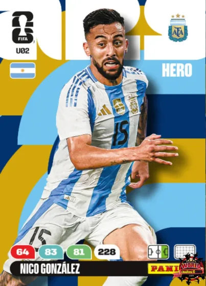 U02 Nico González Panini Adrenalyn XL World Cup 2026 2026