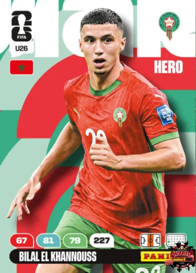 U26 Bilal El Khannouss Panini Adrenalyn XL World Cup 2026 2026