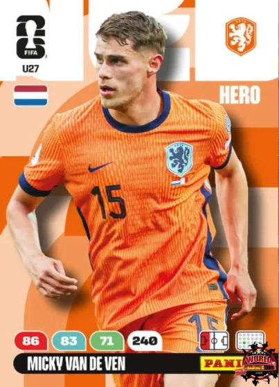 U27 Micky van de Ven Panini Adrenalyn XL World Cup 2026 2026