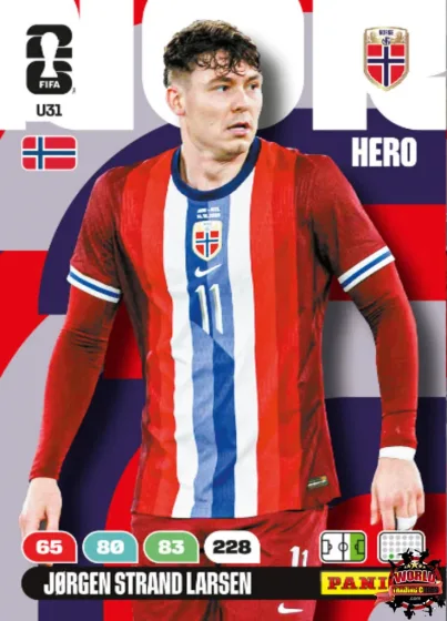 U31 Jørgen Strand Larsen Panini Adrenalyn XL World Cup 2026 2026