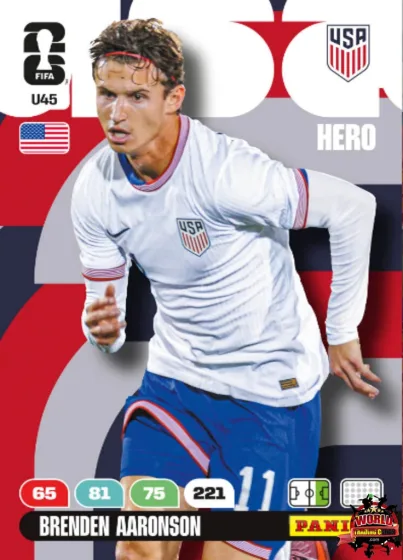 U45 Brenden Aaronson Panini Adrenalyn XL World Cup 2026 2026