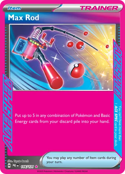 116 Max Rod Prismatic Evolutions 2025 116 Max Rod Prismatic Evolutions 2025