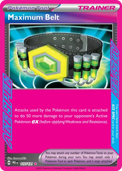 117 Maximum Belt Prismatic Evolutions 2025 117 Maximum Belt Prismatic Evolutions 2025