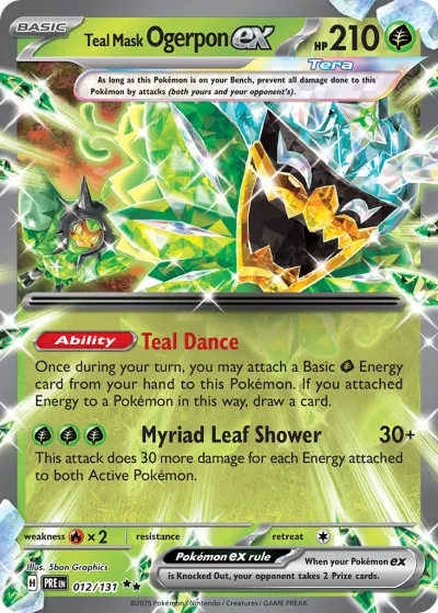 12 Teal Mask Ogerpon ex Prismatic Evolutions 2025