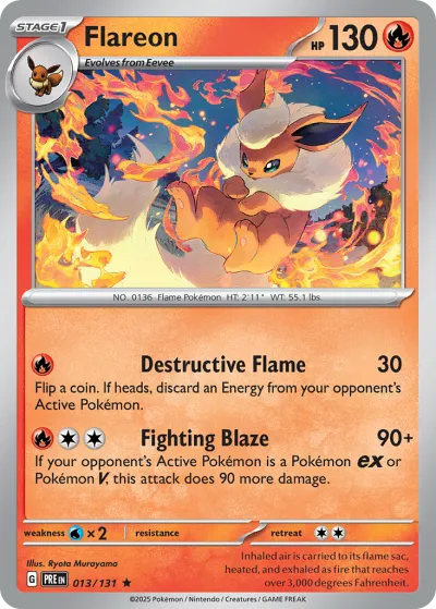13 Flareon Prismatic Evolutions 2025