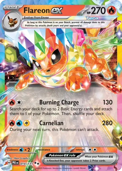 14 Flareon ex Prismatic Evolutions 2025