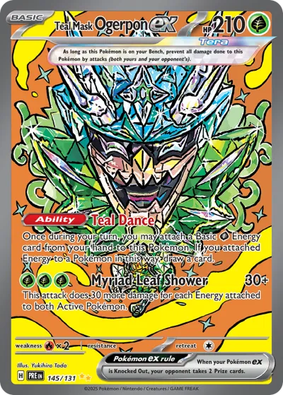 145 Teal Mask Ogerpon ex Prismatic Evolutions 2025 145 Teal Mask Ogerpon ex Prismatic Evolutions 2025