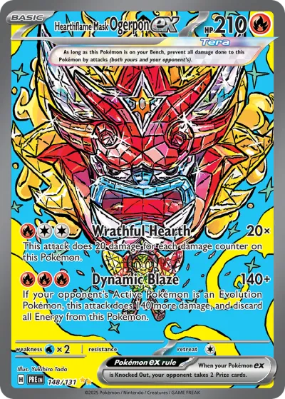 148 Hearthflame Mask Ogerpon ex Prismatic Evolutions 2025 148 Hearthflame Mask Ogerpon ex Prismatic Evolutions 2025