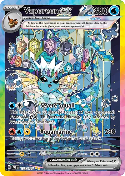 149 Vaporeon ex Prismatic Evolutions 2025 149 Vaporeon ex Prismatic Evolutions 2025