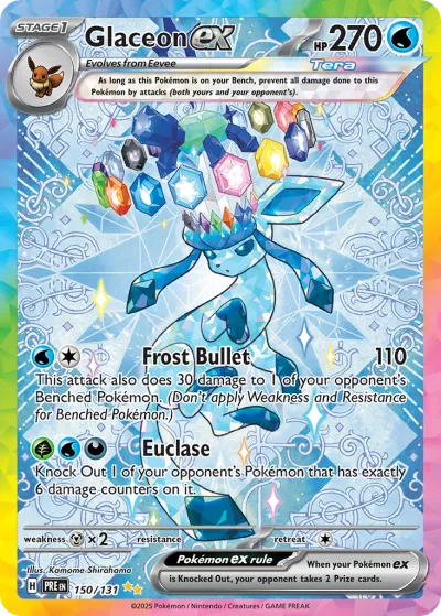 150 Glaceon ex Prismatic Evolutions 2025 150 Glaceon ex Prismatic Evolutions 2025