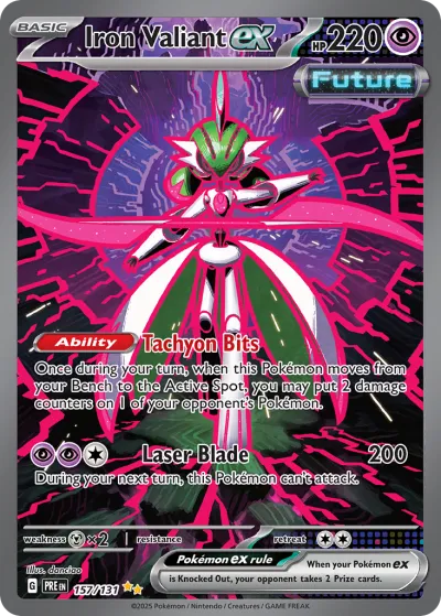 157 Iron Valiant ex Prismatic Evolutions 2025 157 Iron Valiant ex Prismatic Evolutions 2025