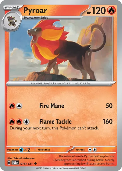 16 Pyroar Prismatic Evolutions 2025