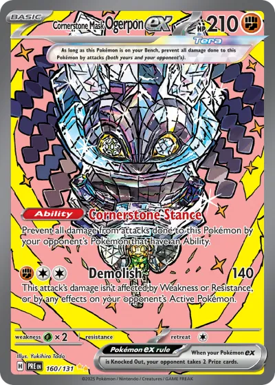 160 Cornerstone Mask Ogerpon ex Prismatic Evolutions 2025 160 Cornerstone Mask Ogerpon ex Prismatic Evolutions 2025