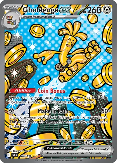 164 Gholdengo ex Prismatic Evolutions 2025 164 Gholdengo ex Prismatic Evolutions 2025