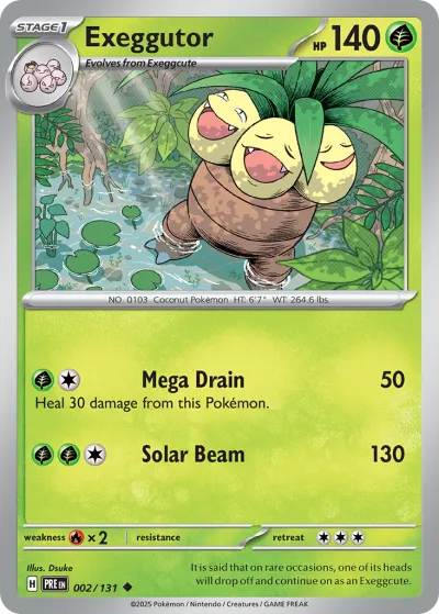 2 Exeggutor Prismatic Evolutions 2025