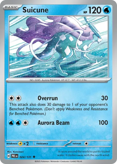 24 Suicune Prismatic Evolutions 2025