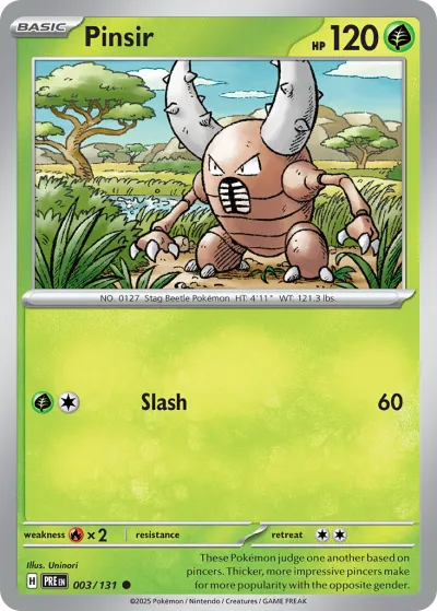 3 Pinsir Prismatic Evolutions 2025