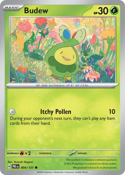 4 Budew Prismatic Evolutions 2025
