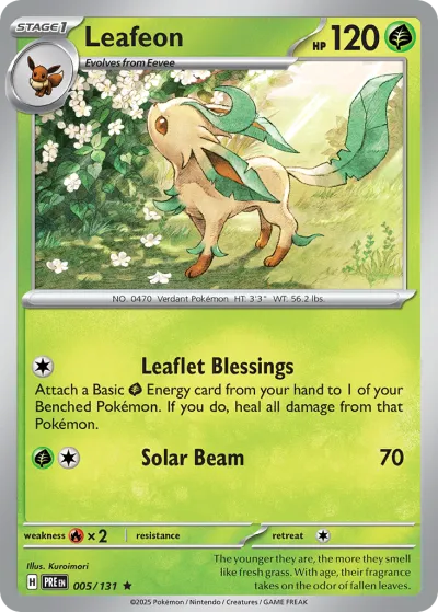 5 Leafeon Prismatic Evolutions 2025