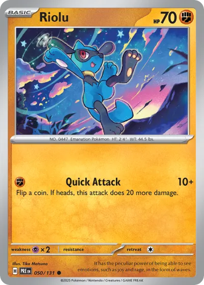 50 Riolu Prismatic Evolutions 2025 50 Riolu Prismatic Evolutions 2025