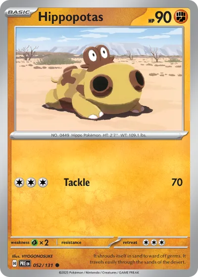 52 Hippopotas Prismatic Evolutions 2025 52 Hippopotas Prismatic Evolutions 2025