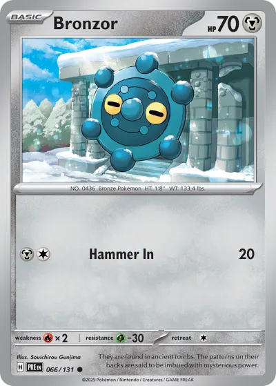 66 Bronzor Prismatic Evolutions 2025 66 Bronzor Prismatic Evolutions 2025