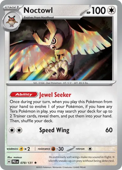 78 Noctowl Prismatic Evolutions 2025 78 Noctowl Prismatic Evolutions 2025